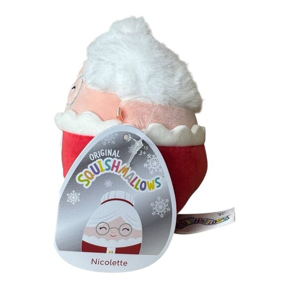 Squishmallows Nicolette 4” Plush Christmas Mrs Claus Squish - Picture 2 of 4